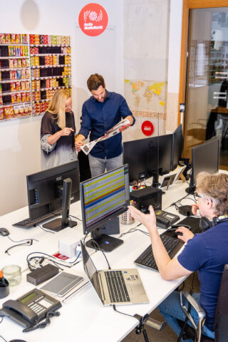 Radio MediaMarkt Tischgruppe im MAXFIVE Medienhaus